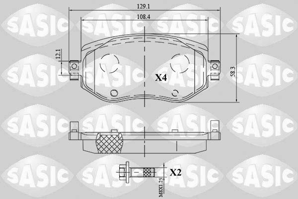 Sasic 6214041 - Kit de plaquettes de frein, frein à disque cwaw.fr