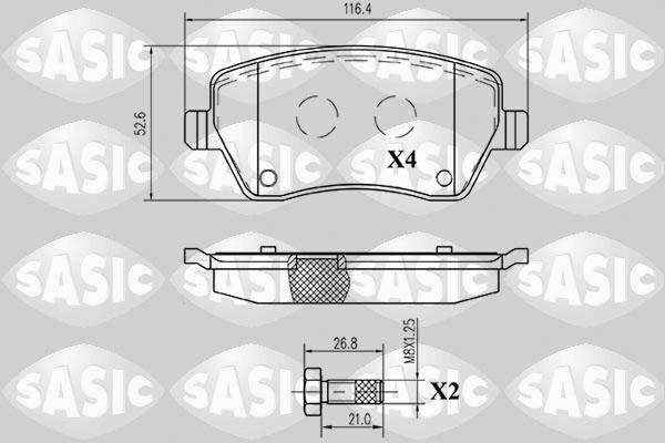 Sasic 6214051 - Kit de plaquettes de frein, frein à disque cwaw.fr