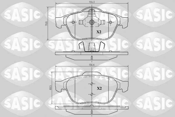 Sasic 6214009 - Kit de plaquettes de frein, frein à disque cwaw.fr