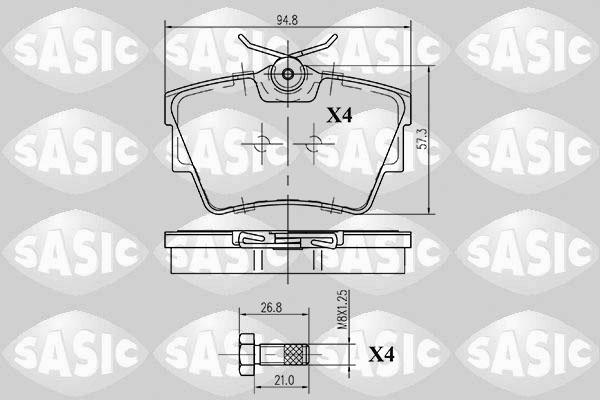 Sasic 6214005 - Kit de plaquettes de frein, frein à disque cwaw.fr