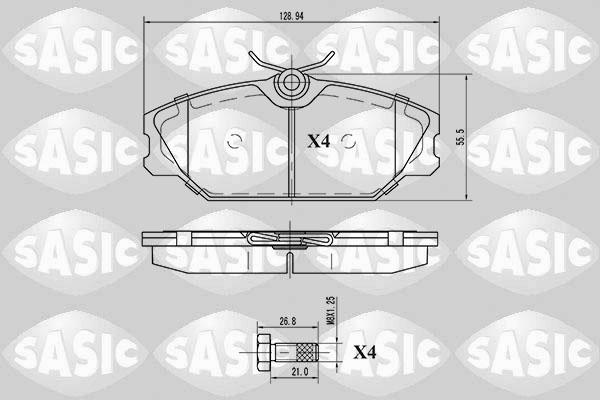 Sasic 6214008 - Kit de plaquettes de frein, frein à disque cwaw.fr