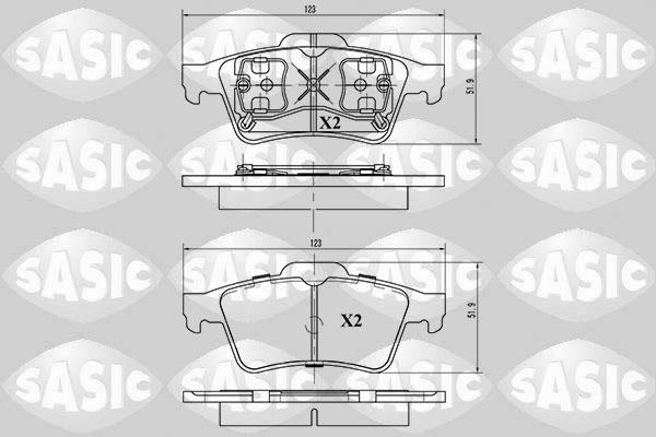 Sasic 6214003 - Kit de plaquettes de frein, frein à disque cwaw.fr