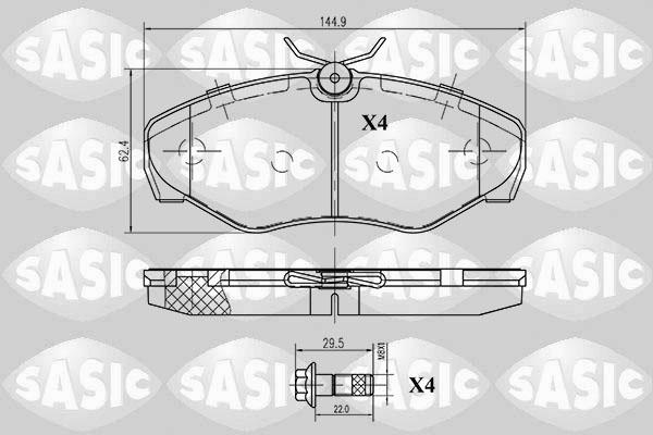 Sasic 6214007 - Kit de plaquettes de frein, frein à disque cwaw.fr