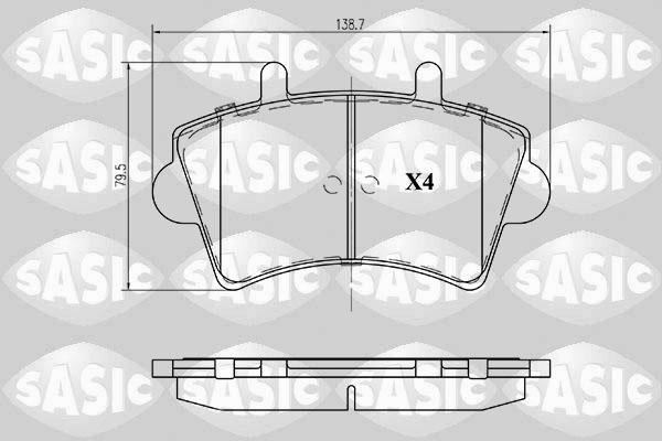 Sasic 6214015 - Kit de plaquettes de frein, frein à disque cwaw.fr