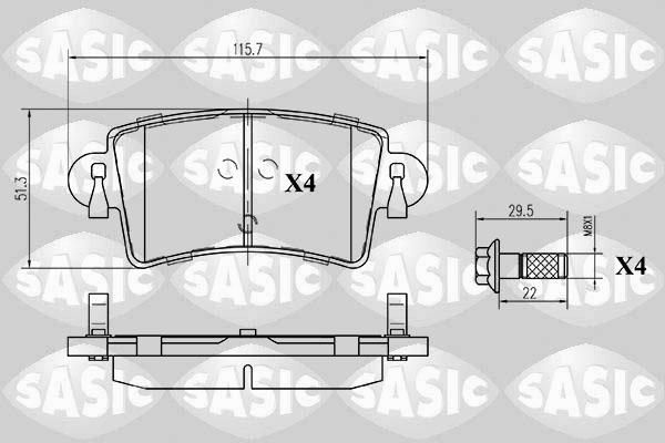 Sasic 6214013 - Kit de plaquettes de frein, frein à disque cwaw.fr