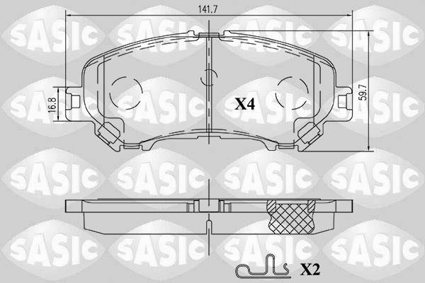 Sasic 6214039 - Kit de plaquettes de frein, frein à disque cwaw.fr