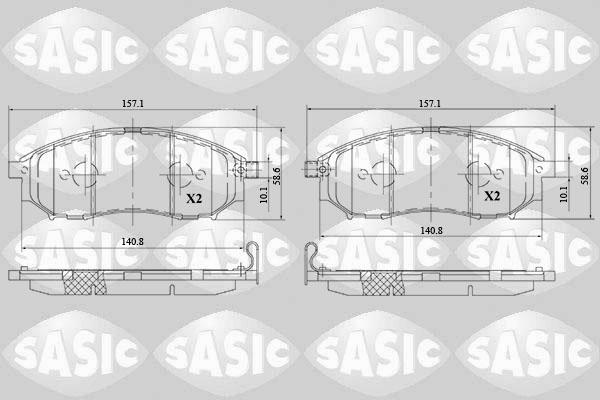 Sasic 6214036 - Kit de plaquettes de frein, frein à disque cwaw.fr