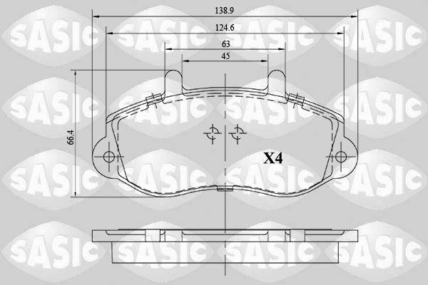 Sasic 6214033 - Kit de plaquettes de frein, frein à disque cwaw.fr