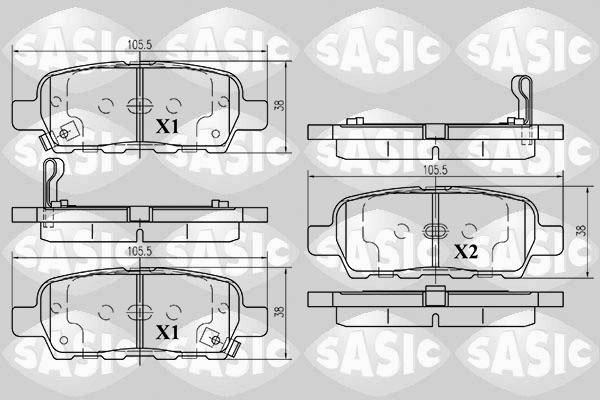 Sasic 6214025 - Kit de plaquettes de frein, frein à disque cwaw.fr