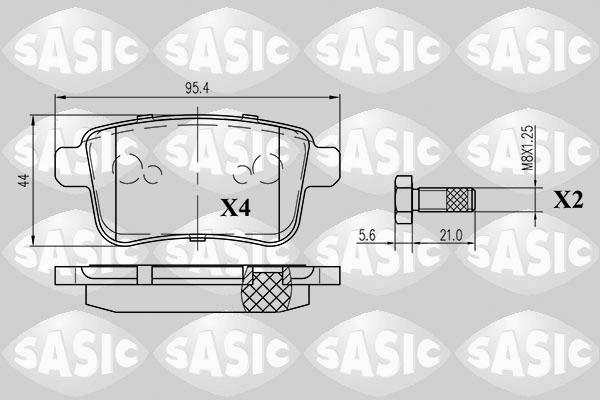 Sasic 6214020 - Kit de plaquettes de frein, frein à disque cwaw.fr