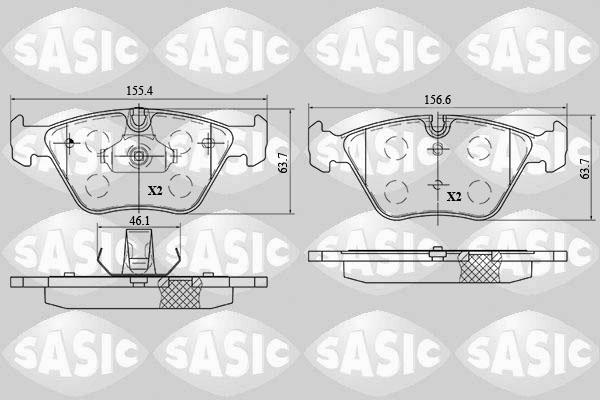 Sasic 6216099 - Kit de plaquettes de frein, frein à disque cwaw.fr