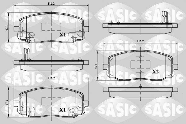 Sasic 6216094 - Kit de plaquettes de frein, frein à disque cwaw.fr