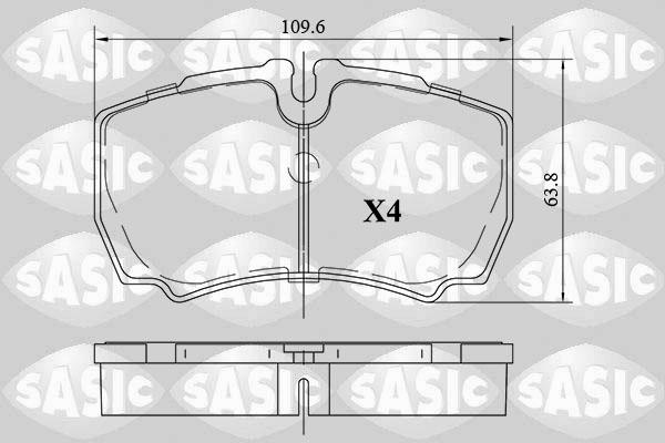 Sasic 6216090 - Kit de plaquettes de frein, frein à disque cwaw.fr