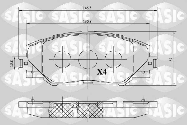 Sasic 6216091 - Kit de plaquettes de frein, frein à disque cwaw.fr