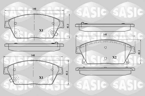 Sasic 6216098 - Kit de plaquettes de frein, frein à disque cwaw.fr