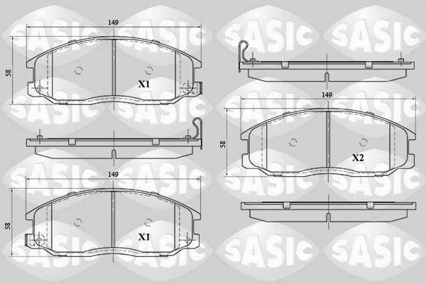 Sasic 6216093 - Kit de plaquettes de frein, frein à disque cwaw.fr