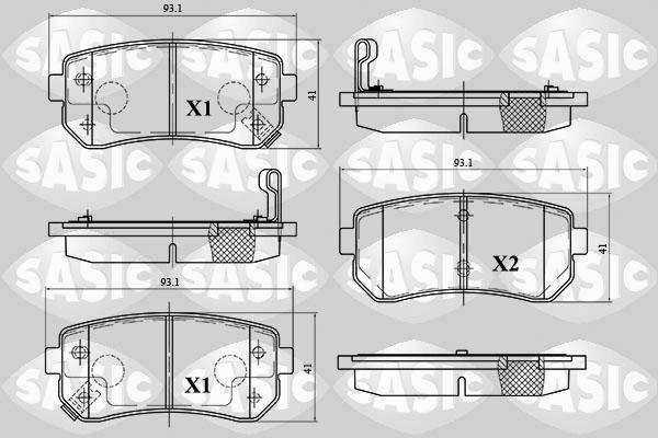 Sasic 6216097 - Kit de plaquettes de frein, frein à disque cwaw.fr