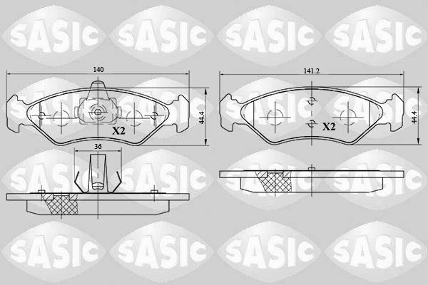 Sasic 6216049 - Kit de plaquettes de frein, frein à disque cwaw.fr