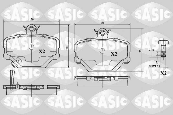 Sasic 6216045 - Kit de plaquettes de frein, frein à disque cwaw.fr