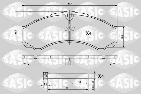 Sasic 6216040 - Kit de plaquettes de frein, frein à disque cwaw.fr