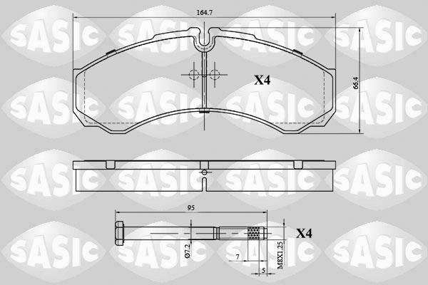 Sasic 6216041 - Kit de plaquettes de frein, frein à disque cwaw.fr