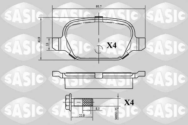 Sasic 6216043 - Kit de plaquettes de frein, frein à disque cwaw.fr