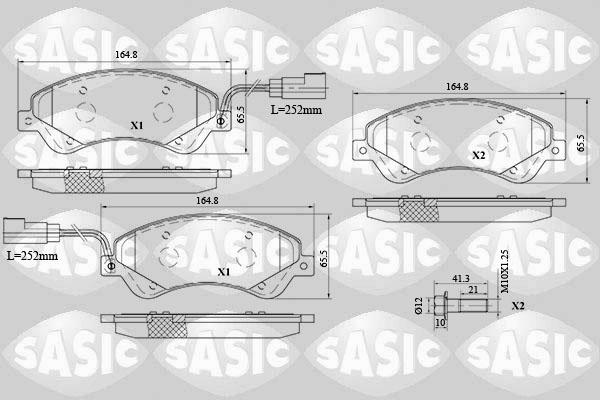 Sasic 6216042 - Kit de plaquettes de frein, frein à disque cwaw.fr