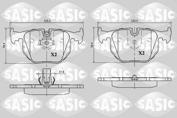 Sasic 6216054 - Kit de plaquettes de frein, frein à disque cwaw.fr