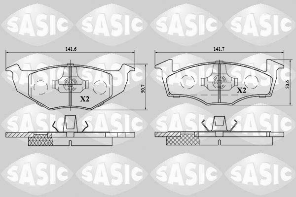 Sasic 6216051 - Kit de plaquettes de frein, frein à disque cwaw.fr