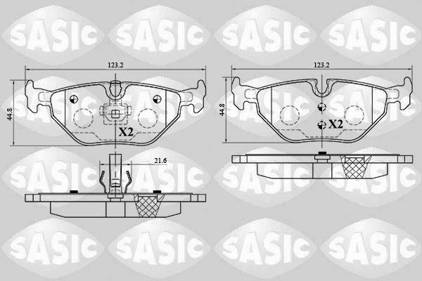 Sasic 6216053 - Kit de plaquettes de frein, frein à disque cwaw.fr