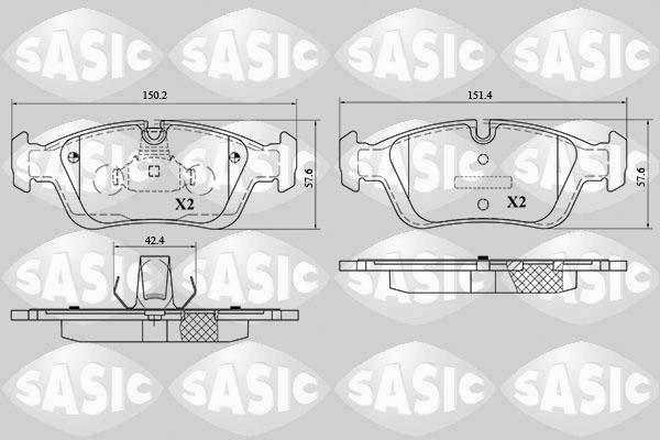 Sasic 6216052 - Kit de plaquettes de frein, frein à disque cwaw.fr