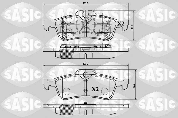 Sasic 6216061 - Kit de plaquettes de frein, frein à disque cwaw.fr