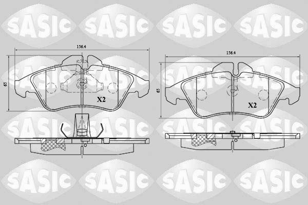 Sasic 6216067 - Kit de plaquettes de frein, frein à disque cwaw.fr