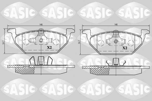 Sasic 6216009 - Kit de plaquettes de frein, frein à disque cwaw.fr