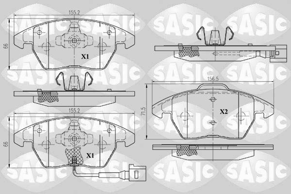 Sasic 6216004 - Kit de plaquettes de frein, frein à disque cwaw.fr