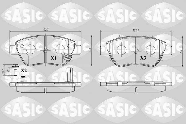 Sasic 6216005 - Kit de plaquettes de frein, frein à disque cwaw.fr