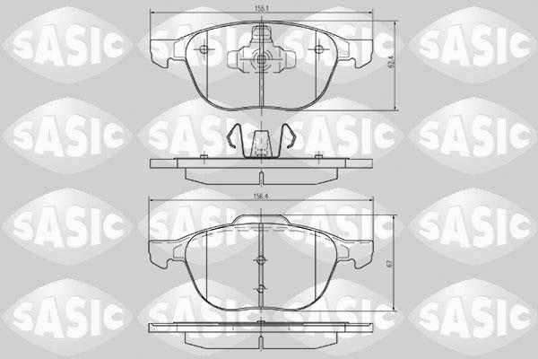 Sasic 6216001 - Kit de plaquettes de frein, frein à disque cwaw.fr