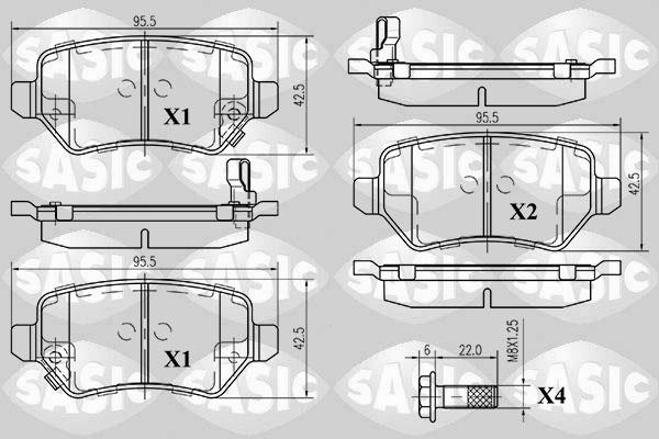 Sasic 6216008 - Kit de plaquettes de frein, frein à disque cwaw.fr