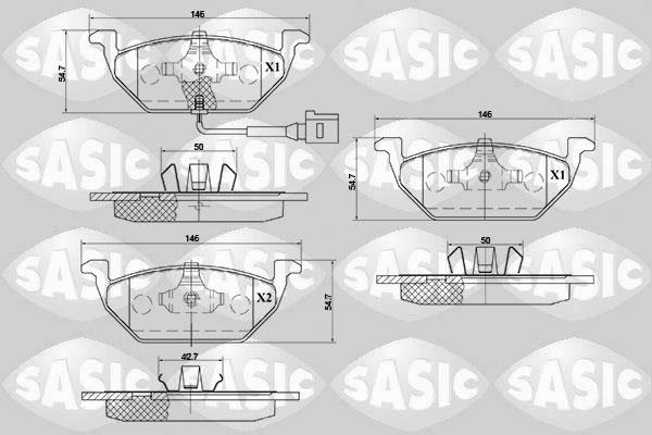 Sasic 6216002 - Kit de plaquettes de frein, frein à disque cwaw.fr