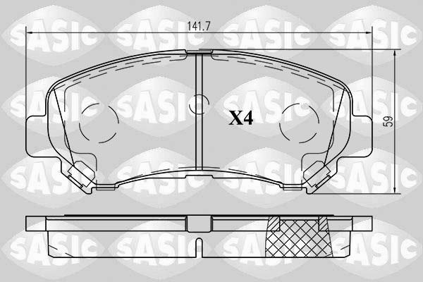 Sasic 6216019 - Kit de plaquettes de frein, frein à disque cwaw.fr