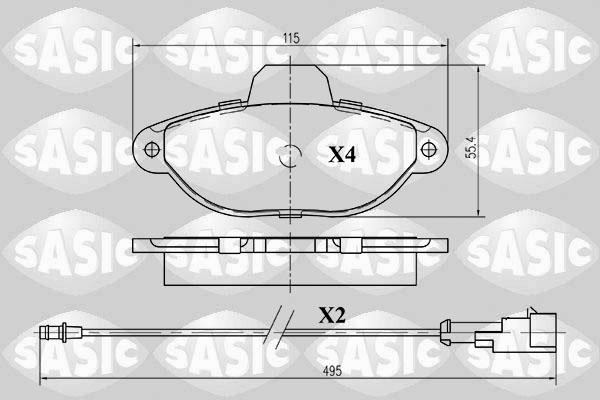 Sasic 6216010 - Kit de plaquettes de frein, frein à disque cwaw.fr