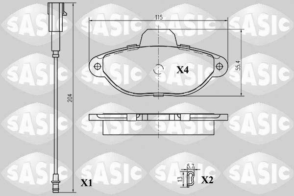 Sasic 6216011 - Kit de plaquettes de frein, frein à disque cwaw.fr