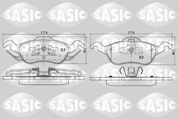 Sasic 6216018 - Kit de plaquettes de frein, frein à disque cwaw.fr