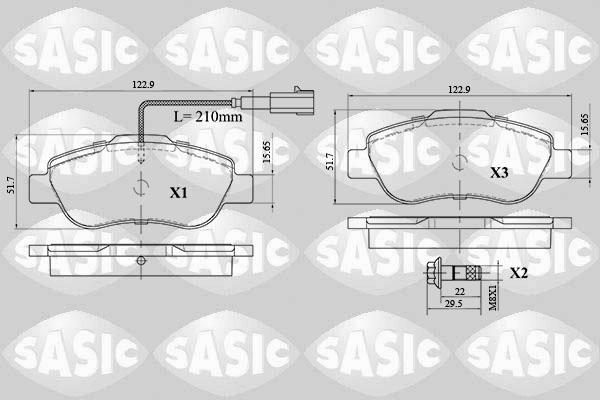 Sasic 6216085 - Kit de plaquettes de frein, frein à disque cwaw.fr