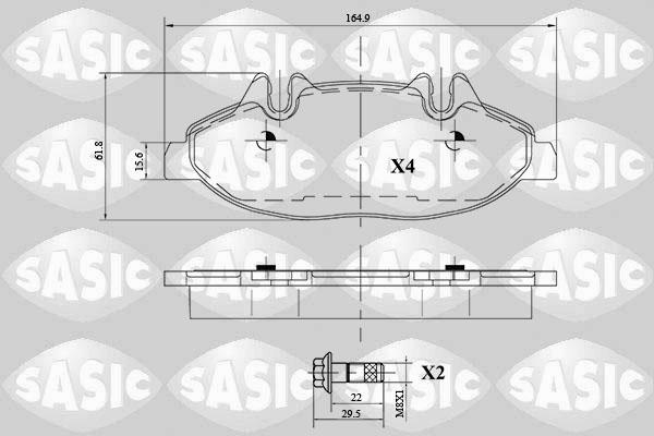 Sasic 6216081 - Kit de plaquettes de frein, frein à disque cwaw.fr