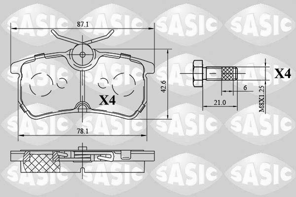 Sasic 6216083 - Kit de plaquettes de frein, frein à disque cwaw.fr