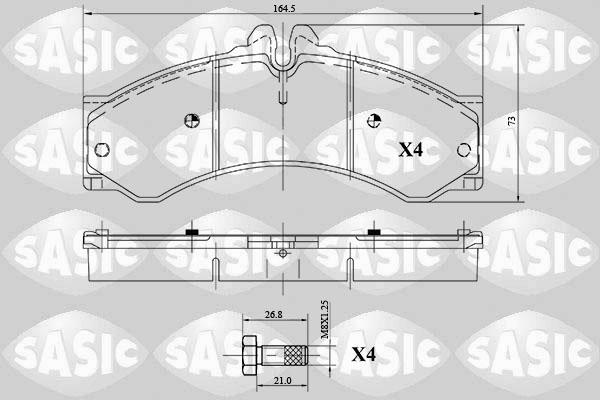 Sasic 6216087 - Kit de plaquettes de frein, frein à disque cwaw.fr