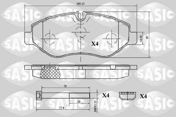 Sasic 6216039 - Kit de plaquettes de frein, frein à disque cwaw.fr