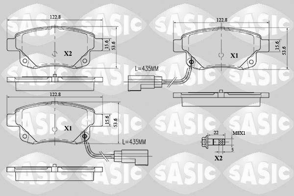 Sasic 6216032 - Kit de plaquettes de frein, frein à disque cwaw.fr