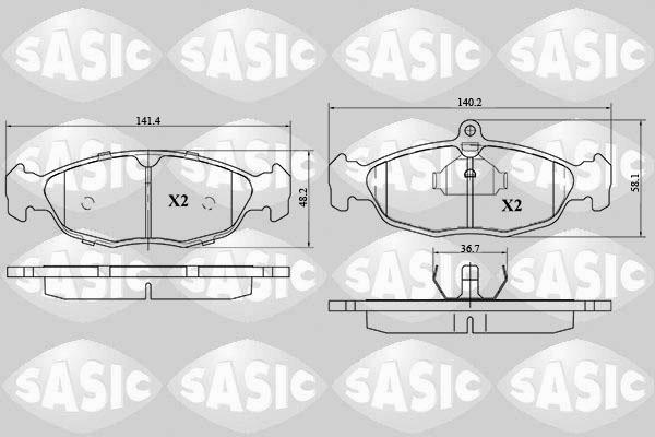 Sasic 6216029 - Kit de plaquettes de frein, frein à disque cwaw.fr